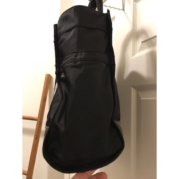 Tory Burch Tote Bag Black Patent Leather Nylon Large - Picture 8 of 16